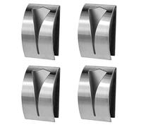 WANGCL 4 Pieces Stainless Steel Kitchen Dish Towel Hook Wall Mount Non Drilling Towel Hangers Rack Hand Towel Hook Tea Towel Holders for Bathroom Kitchen (Silver)