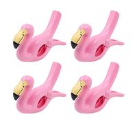WANGCL 4PCS Beach Towel Clips For Sun Loungers Novelty Towel Pegs For Holiday Chair Pool Beach-Flamingo Style