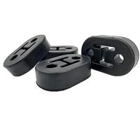 WANGCL 4Pcs Universal Exhaust Hanger Insulator Bracket Bushing Mount Rubber Muffler Shock Absorbent 12mm 2 Hole Black