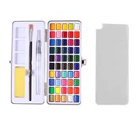 WANGCL 50 Colors Watercolor Paint Set Portable Vivid Colors Solid Watercolor Pigment Paint Set Perfect for Students Beginners