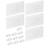 WANGCL 5Pcs Aquarium Divider Fish Tank Divider, Aquarium Filter Grids Aquarium Separation Grid Tray Isolation Board Grid with 10Pcs Sucker Clips-White