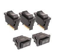 WANGCL 5PCS Rocker Switch Toggle Switch Car Window Momentary Switch 5Pins for Connector Window Glass Lifter-ASW-01