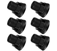 WANGCL 6PCS PVC Bulkhead Fitting Double Threaded Bulkhead Water Tank Connector 3/4 Inch Male 1/2 Inch Female for Rain Barrels Aquariums Water Tanks Tubs Pools Spigot
