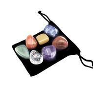 WANGCL 7Pcs Chakra Healing Crystals Set Natural Gemstones for Anxiety Relief Meditation Healing Balancing Yoga Meditation 7 Chakra Set Positivity Gift Crystals