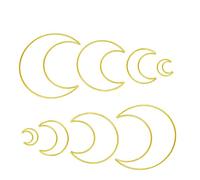 WANGCL 8 Pcs DIY Macrame Metal Floral Wreath Crafts Hoops Half Moon Shaped Dream Catcher Ring DIY Craft Dream Catcher Making Tools （4 Sizes）