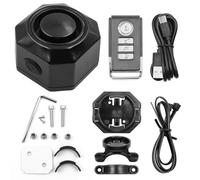 WANGCL Bike Alarm with Remote USB Rechargeable Wireless Anti-Theft Vibration Alarm 110db Volume for Motorcycle Mobility Scooter Caravan