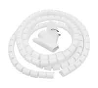WANGCL Cable Management Conduit 22mm*2M Spiral Cable Clamp DIY Flexible Cable Protector for Home Office PC TV Wire Organizer（White）