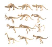 WANG inosaur Fossil Skeleton Toys, 12 Pieces Simulation Dinosaur Archaeological Excavation, Kids' Play Figures