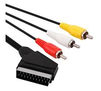 WANGCL INB26629 2PCS 1.8M Scart Cable Scart Adapter Scart to RCA Scart lead for DVD player to TV Composite AV Connector Converter for TV DVD VCR NES FC