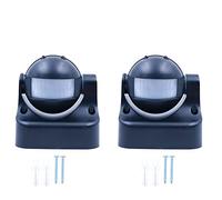 WANGCL Infrared Motion Sensor Lighting Switch Wall Mounted IP44 12M Range Max.1200W-Black