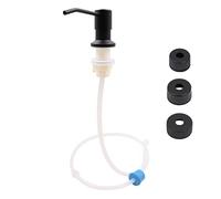 WANGCL Kitchen Sink Soap Dispenser Stainless Steel Lotion Dispenser With 120cm Silicone Hose And 3pcs Compatible Bottle Caps For Home Kitchen Bathroom -Black