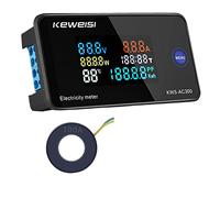 WANGCL LCD Digital Energy Meters AC300-100A Energy Monitor Smart Meter Multifunctional Voltmeter Ammeter - with Closed Type Transformers