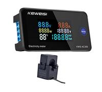 WANGCL LCD Digital Energy Meters AC300-100A Energy Monitor Smart Meter Multifunctional Voltmeter Ammeter - with opened Type Transformers