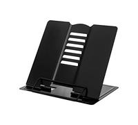WANGCL Metal Book Stand, Cookbook Holder Reading Book Holder Lightweight Cook Book, Portable Textbook Holders Adjustable Recipe Document Stand Tablet Music Book Stands (Black)