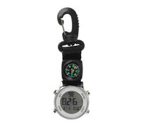 WANGCL Nurse Pocket Watch with Carabiner Clip - Multifunctional Digital, Waterproof Zinc Alloy, 13.5cm Length, White, 55g