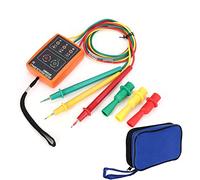 WANGCL Portable Handheld Phase Rotating Field Tester Three Phase 3 Motor Rotation Indicator with LED and Buzzer for Testing High-Voltage Devices