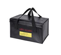 WANGCL Portable Lipo Battery Bag Fireproof Waterproof Lipo Safe Bag for Li-po Battery Drone Power Bank - Black