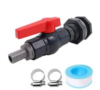 WANGCL Rain Barrel Spigot Faucet Kit PVC Bulkhead Fitting with Ball Valve and Garden Hose Adapter Barb 20mm(3/4")