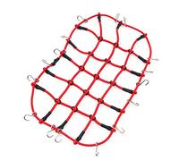 WANGCL RC Cargo Net Roof Rack Accessories Elastic Storage Net with Hook for 1/10 RC Car RC Crawler Monster Trucks Compatible with D90 SCX10 90046 Traxxas TRX-4 - Red