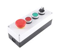 WANGCL Red Mushroom Emergency Stop Switch - 3-Position 2NO Red-Green Momentary Locking Push Switch