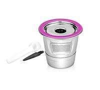 WANGCL Reusable K Cup Coffee Pod Metal Filter, Compatible with Keurig 1.0 2.0 K-Mini K-Slim K-Duo & Other K-Series and Select Models, with Brush and Spoon
