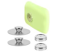 WANGCL Set of 2 Magnetic Soap Dish with Suction Cup Stainless Wall Mounted Magnetic Soap Dish Holder for Bathroom Kitchen with 3M Adhesive