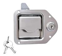WANGCL Stainless Steel Truck Tool Box Latch Paddle Lock Replacement Handle Trailer Toolbox RV Handle Latch 4-3/8in x 3-1/4in collocation Two Keys