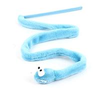 Wangcmcol 3 Color Cat Toy Snake Shape Cat Teaser Funny Cat Kitten Pet Playing Toy (Blue)
