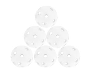 Wangcmcol 50pcs Solid Color Hollow Air Flow Golf Practice Balls Indoor Golf Balls for Children (White)