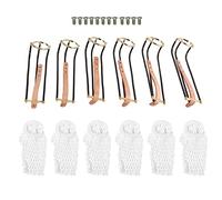 Wangcmcol 6 Pcs Billiards Table Pocket Rail Slide Track with Net Bags Snooker Billiard Table Accessories