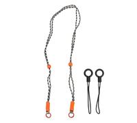 Wangcmcol Braided Camera Neck Shoulder Strap Polyester Fiber 120cm Universal Woven Camera Round Rope for Instant Camera DSLR Camera (Black White)