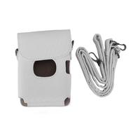 Wangcmcol Case for Instax Mini Link 2 PU Leather Smartphone Photo Printer Protective Cover with Adjustable Shoulder Strap (White)