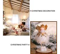 Wangcmcol Christmas Plush Standing Angel Doll Desk Window Christmas Tree Decorations 3PCS