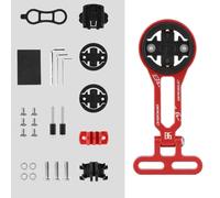 Wangcmcol for Mountain and Road Bike Computer Holder, Three Interchangeable Bases, Adjustable Angle, Space-Saving Design, Enhanced Viewing for Cyclists (Red)