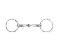 Wangcmcol Horse Snaffle Bit Stainless Steel Horse Mouth Bit Jointed Chewing Mouth Roller 135mm