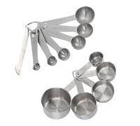 Wangcmcol Measuring Cups Spoons Set, For Kitchen, 12 Pcs Stainless Steel, Baking Tools, Cooking Utensils, Measuring Spoons Set, Measuring Cups Set, Durable, Easy To Clean, Accurate