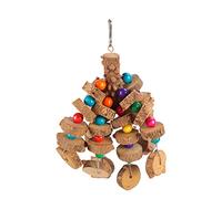 Wangcmcol Parrots Chewing Toy Wooden Colorful Safe Hanging Bird Bite Blocks Toy for Medium Large Macaws