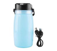Wangcmcol Portable Outdoor Water Bottle, for Solar USB Charging, Camping Light Hiking Cup, Luminous Hydration Flask, Multi-Function Gear for Trekking, Leakproof Design, 500ml Capac (Blue)