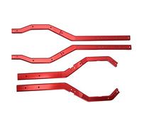 Wangcmcol RC Chassis Frame Rails, For 1/10 Scale Crawler, Aluminum Alloy, Lightweight, Durable, Adjustable Wheelbase, High Strength, Easy Installation (Red)