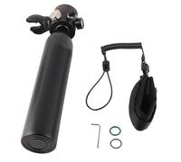 Wangcmcol S307 0.5L Scuba Oxygen Cylinder Diving Air Tank Diving Respirator with Gauge Snorkeling Breathing Equipment (Black)