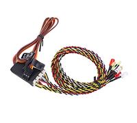 Wangcmcol Turn Signal Light Control Lines, Headlamp and Taillight Wires for Remote Control Cars, 4PCS 3mm Yellow, 2PCS 5mm White and Red, with PVC Insulation and Tin-Plated Copper