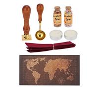 Wangcmcol Wax Stamp Kit, for European Retro Style, Multi Color Sealing Wax, Fire Paint Wax Seal Stamp Set, for Student Birthday Gift, Hand Account Set, with Storage Box