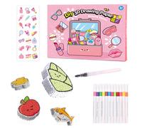 WangCow 43 Pcs 3D Foam Texture Painting Kit, 12 Colors Magic Puffy Paint for 3D Art, DIY Puff Art for Kids (Pink)