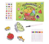 WangCow 43 Pcs 3D Foam Texture Painting Kit, 12 Colors Magic Puffy Paint for 3D Art, DIY Puff Art for Kids (Green)