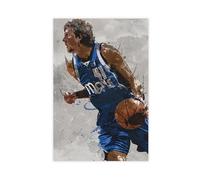 WANGCYJS Dirk Nowitzki Basketball Sport Poster Canvas Poster Bedroom Decor Landscape Office Room Decor Gift Unframe:20x30inch(50x75cm)