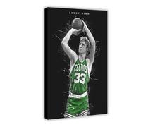 WANGCYJS Larry Bird Posters Basketball 3 Canvas Poster Wall Art Decor Print Picture Paintings for Living Room Bedroom Decoration Frame:12x18inch(30x45cm)