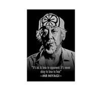 WANGCYJS The Karate Kid Movie Poster Miyagi Motivational Quotes 1 Canvas Poster Bedroom Decor Landscape Office Room Decor Gift Unframe:20x30inch(50x75cm)