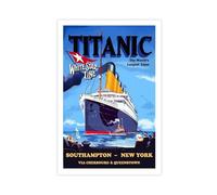 WANGCYJS Titanic Iconic Vintage Movie Poster Canvas Poster Bedroom Decor Landscape Office Room Decor Gift Unframe:20x30inch(50x75cm)