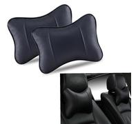 WANGDAFA 2 Pcs Car Neck Pillow Headrest Cushion for Jaguar XE/XF/XJ 2015-2024, Nano Leather Ergonomic Support Travel Pillow Driving Comfort Car Accessories,Black