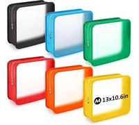 Wangdake 6 Pcs Plastic Document Folder with Zipper 13 x 10.6 Inch Expandable File Organizer Document Bags Waterproof Zipper File Pouches for Paper Portfolio Storage Office Home 6 Colors(Classic Color)